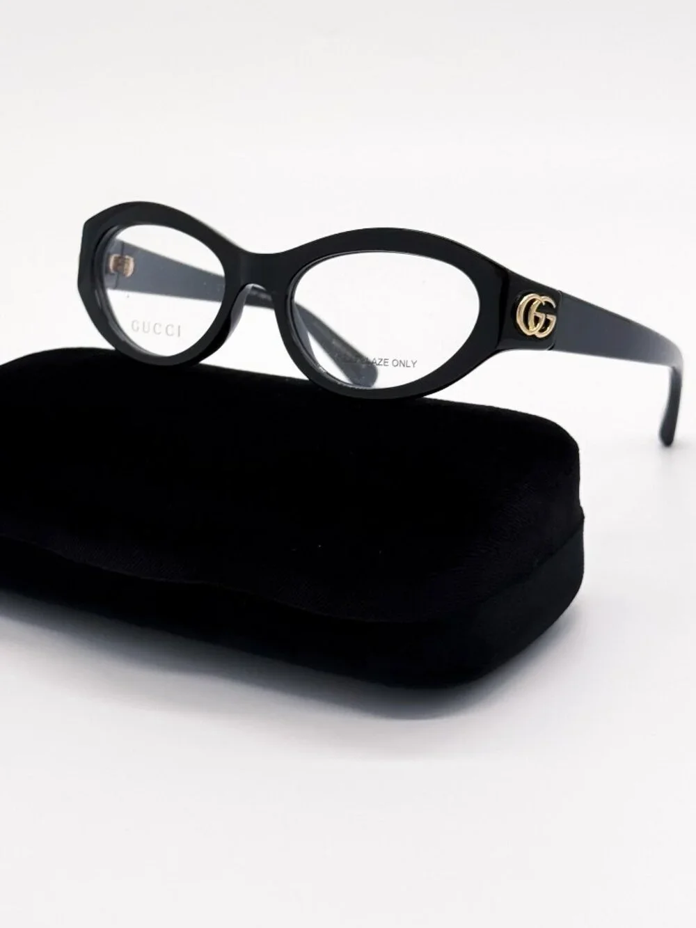 NEW GUCCI EYEGLASSES GG1405O 001 BLACK OVAL GUCCI EYEWEAR